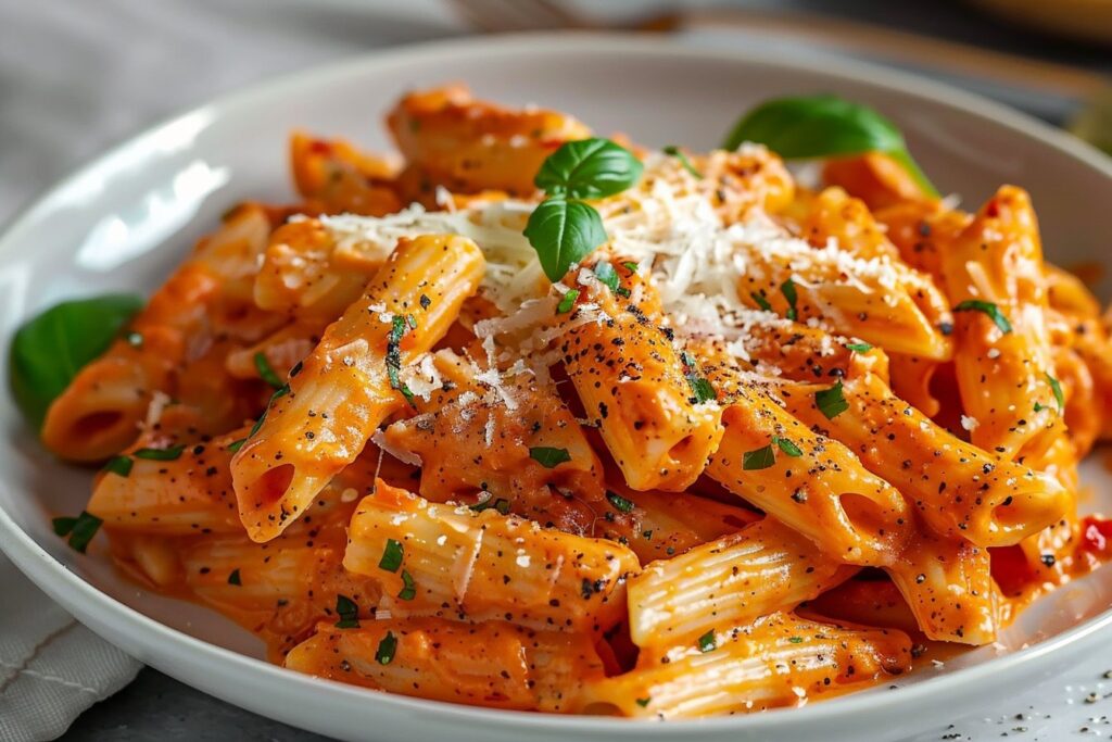 🍅 Creamy Tomato Garlic Pasta 🧄🍝 featured