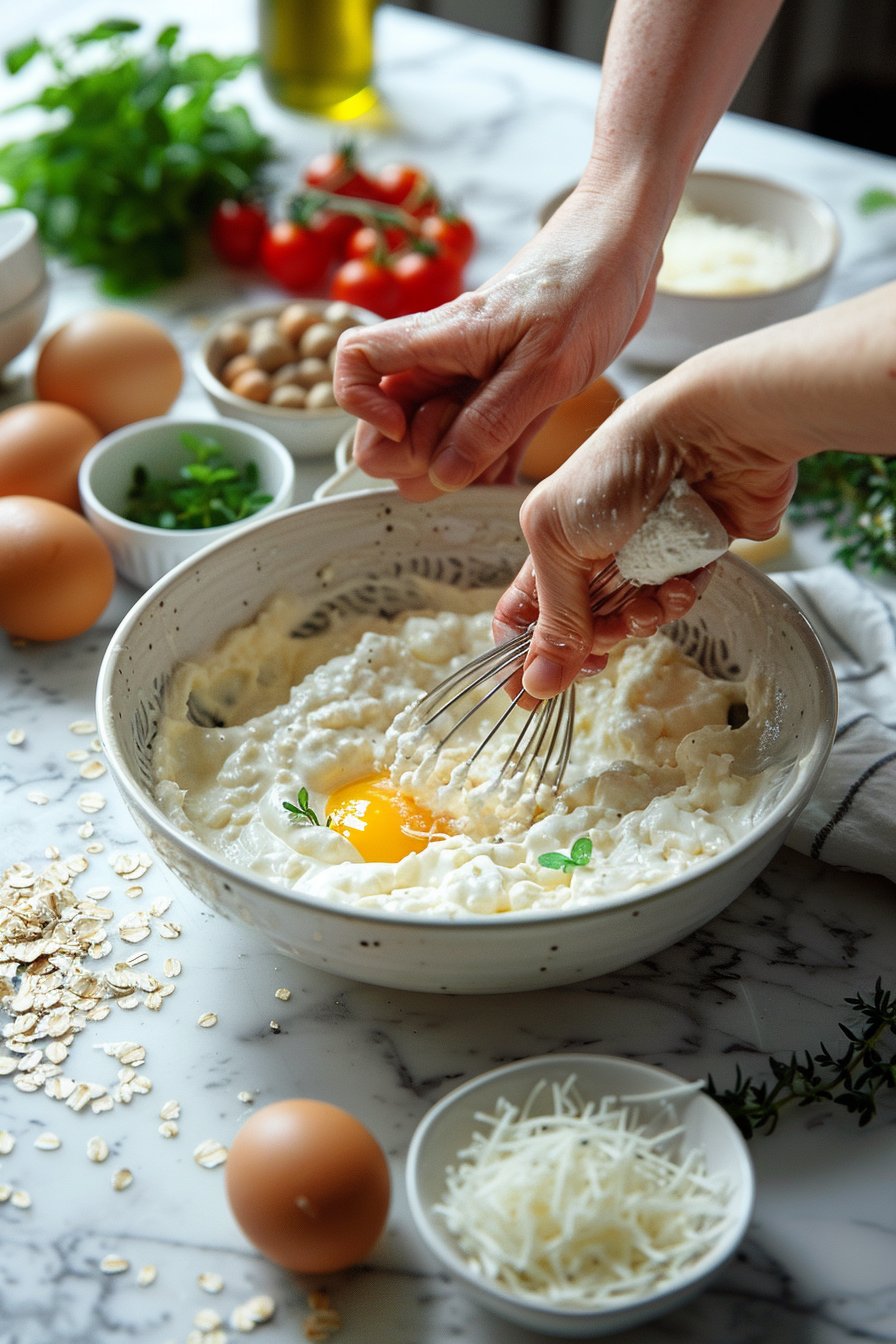 Haferflocken-Joghurt-Fladen instructions process