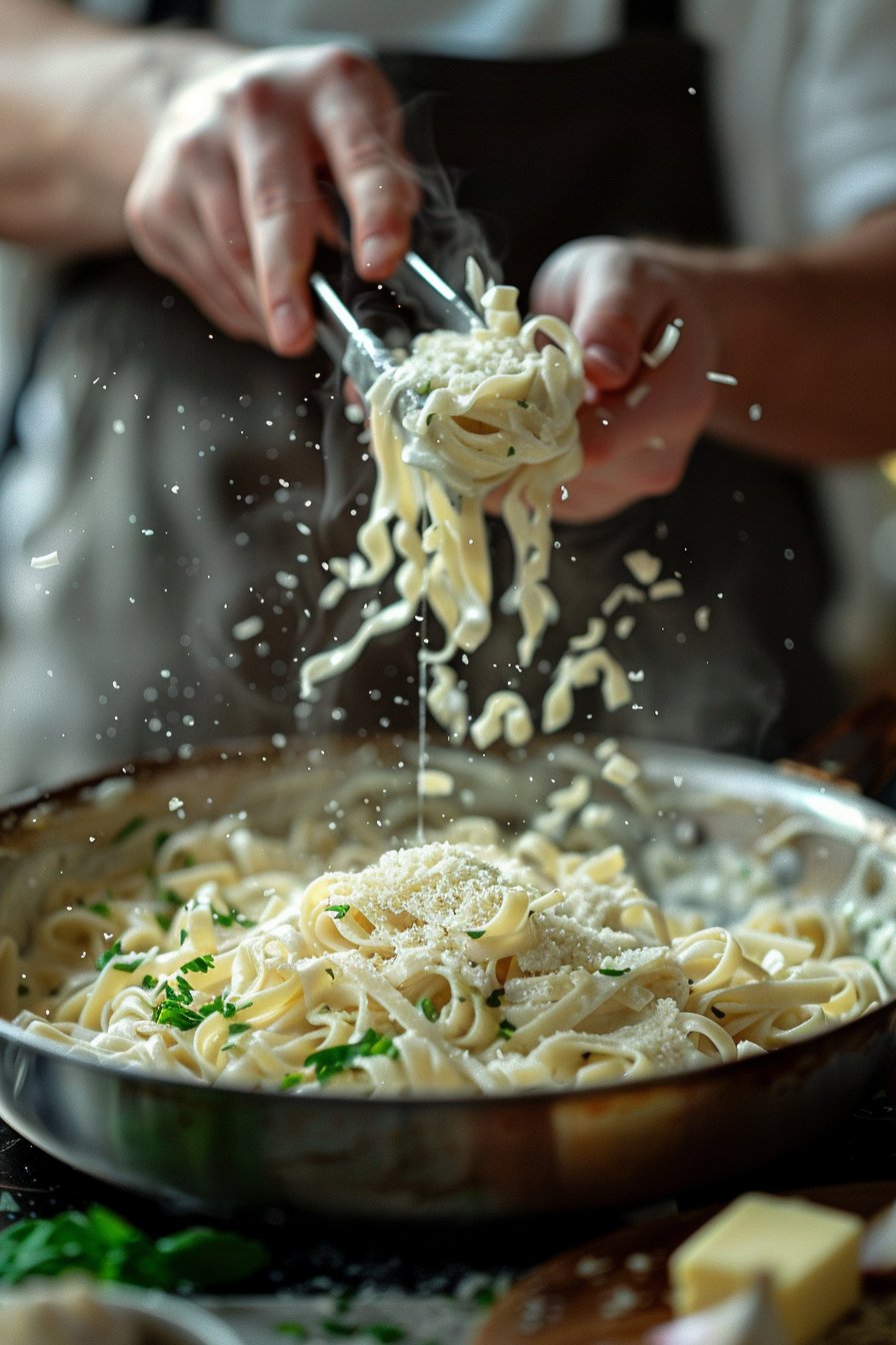 Cremige Hähnchen-Alfredo-Nudeln: Ein Unglaubliches Ultimatives Rezept instructions process