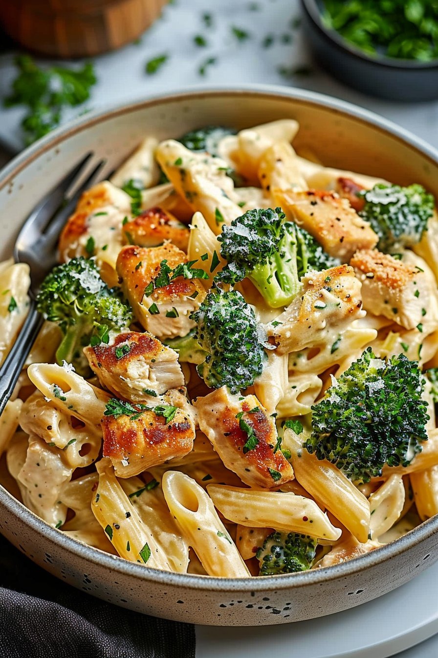 Hähnchen Brokkoli Pasta Cremig: Das ultimative Rezept für Genießer serving