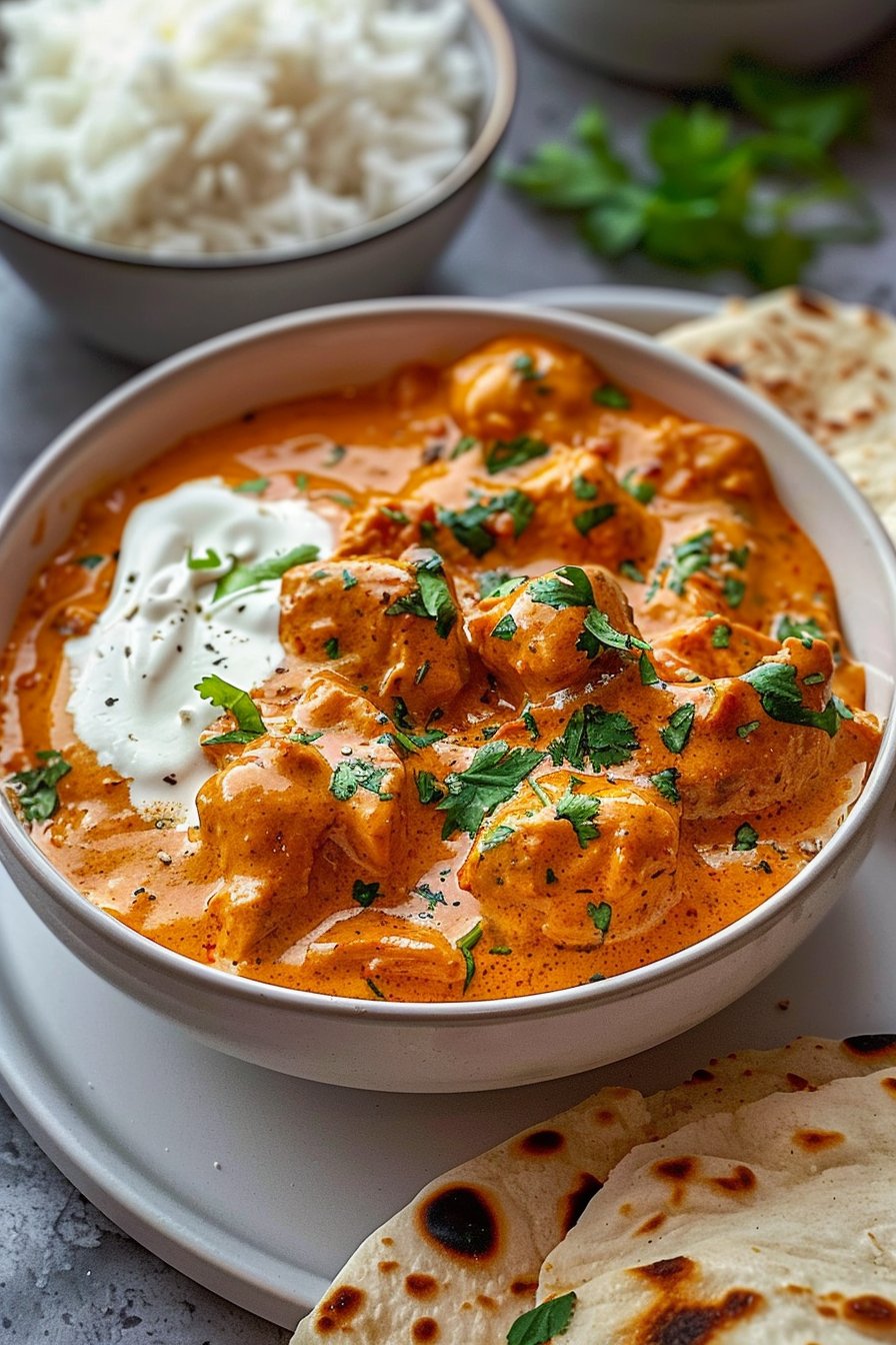 Butter Chicken Rezept: Ein einfaches und köstliches Gericht! serving