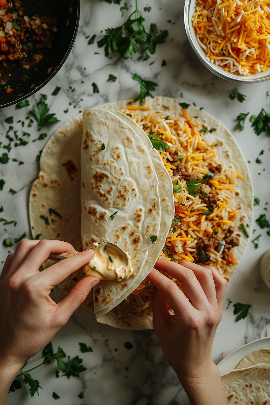 GEGRILLTER KÄSE-BURRITO: MEIN LIEBLINGSREZEPT instructions process