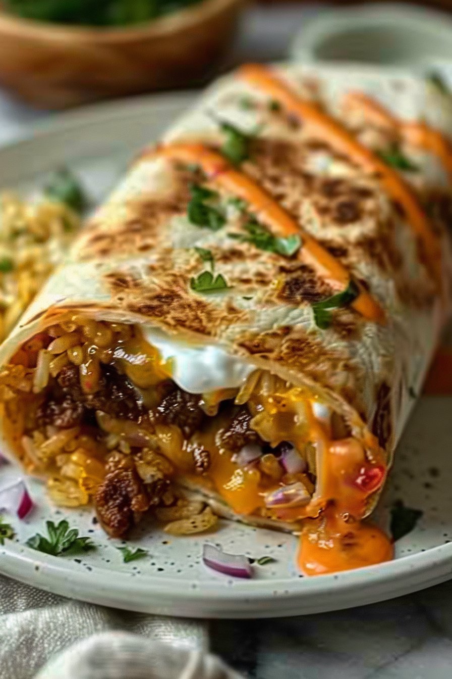 GEGRILLTER KÄSE-BURRITO: MEIN LIEBLINGSREZEPT serving