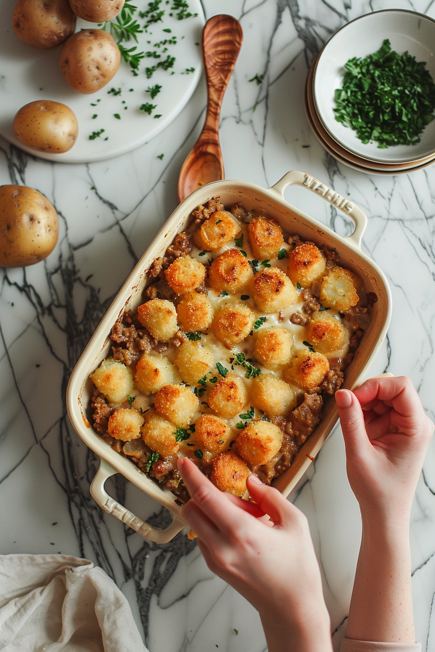 Kroketten-hack-auflauf – Herzhaftes Und Einfaches Gericht Für Die Ganze Familie - Hausgemachtlecker instructions image