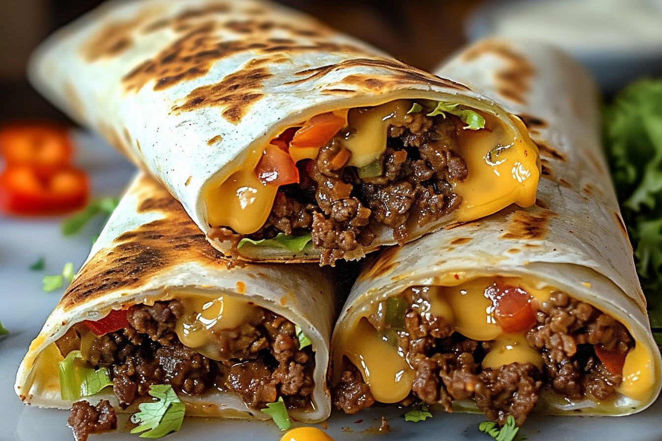 Saftiger Nacho Käse Rindfleisch Wrap für jeden Anlass recipe card