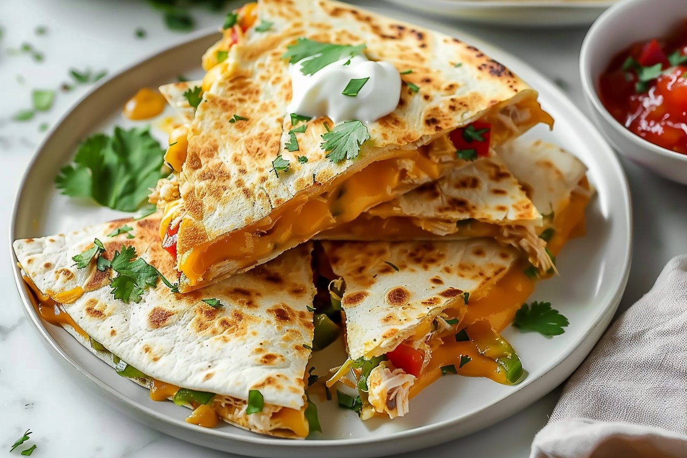 Simple Chicken Quesadillas 142234 recipe card