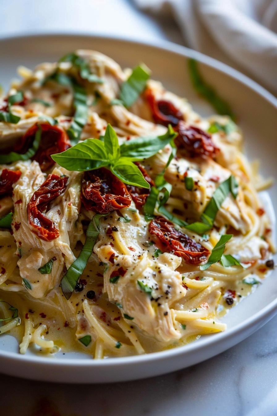 De ultieme romige Crockpot Marry Me Chicken serving image