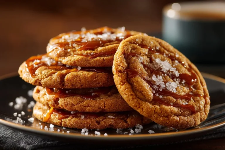 Leckere braune Butter Kaffee Toffee Kekse auf einem Teller