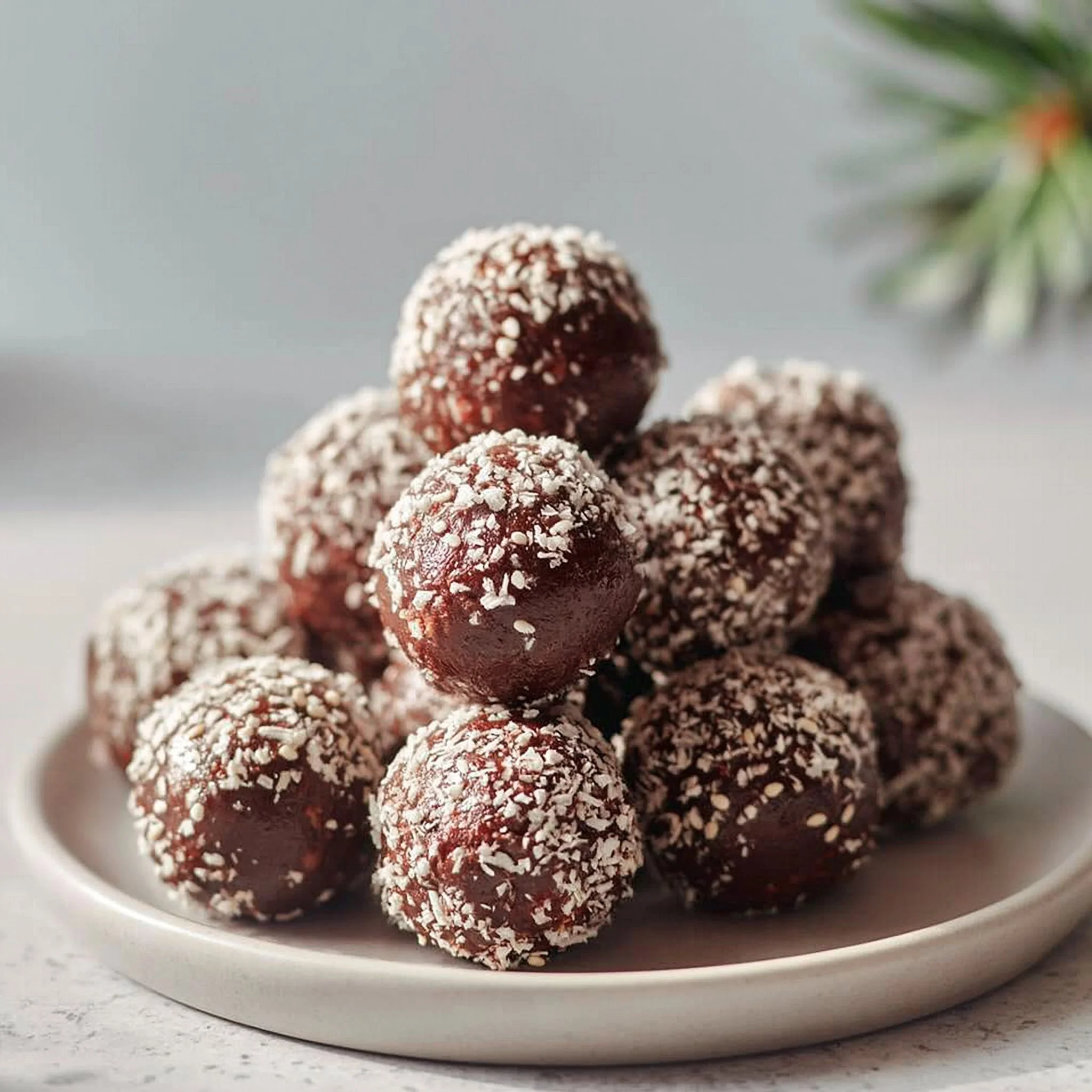 Dattelbrownie-Bällchen