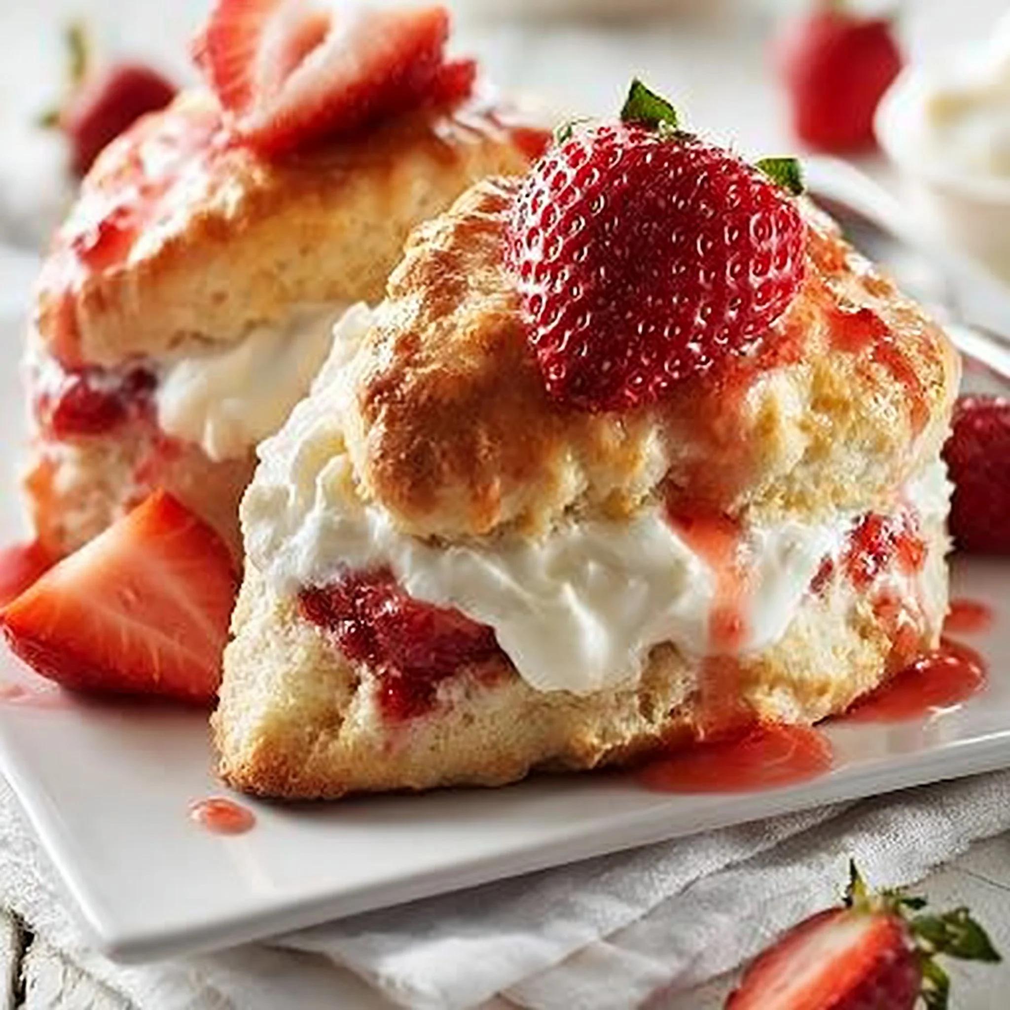Erdbeer-Sahne-Scones