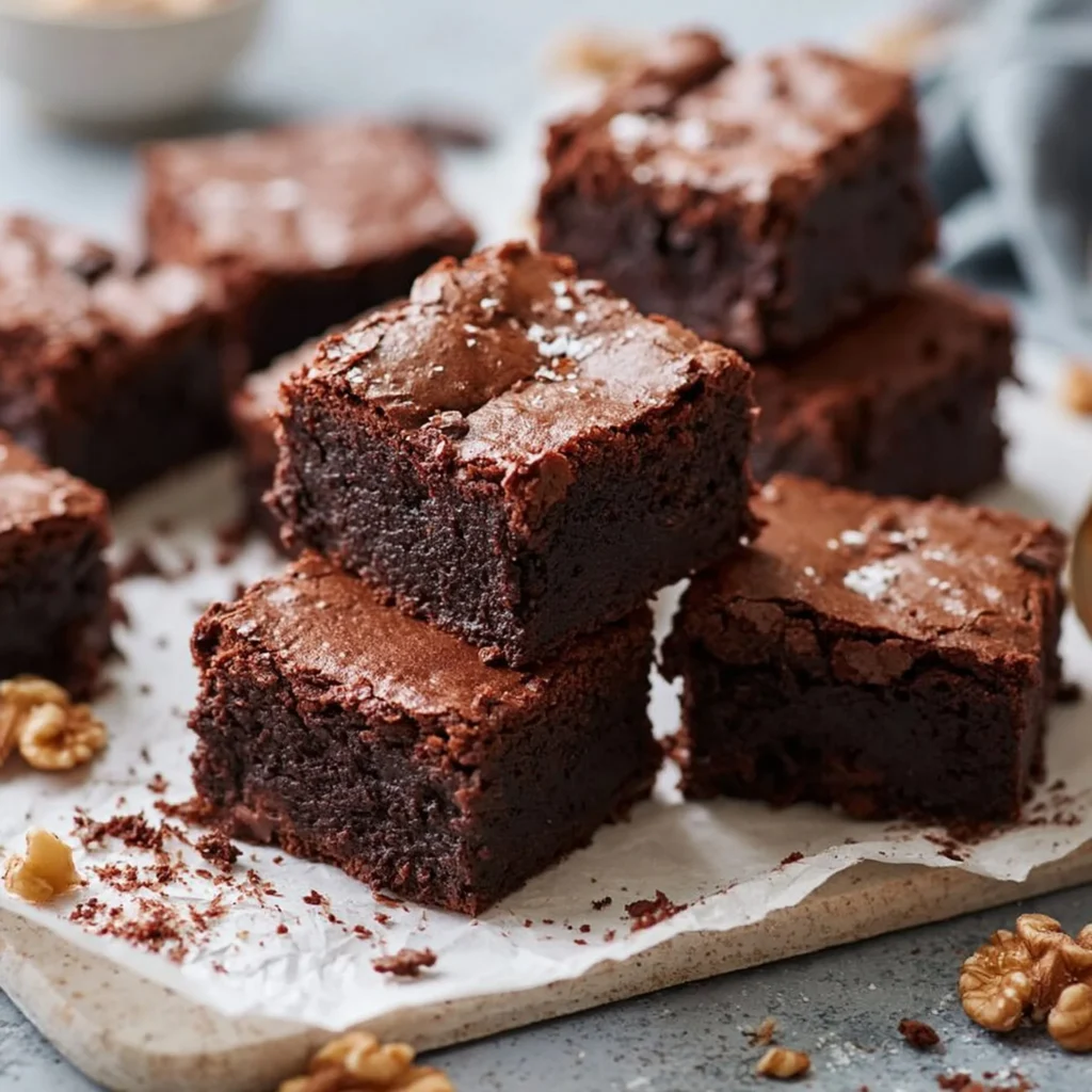 Gesunde Brownies Rezept mit Schokolade und Nüssen