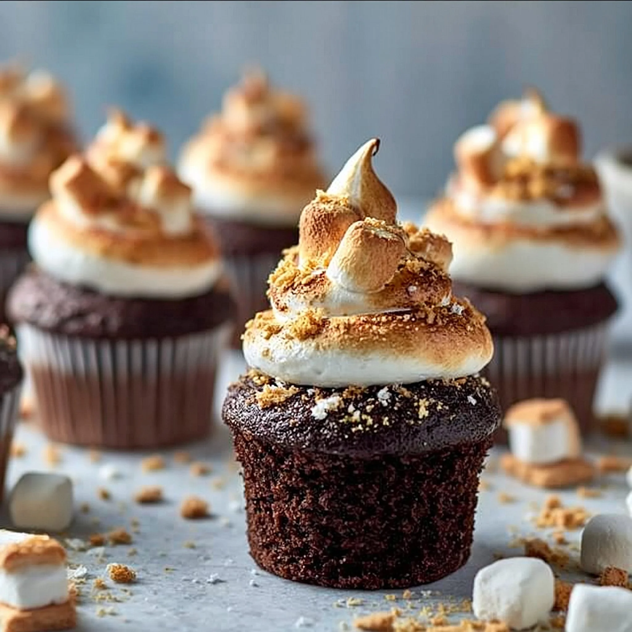 Hausgemachte S'mores Cupcakes