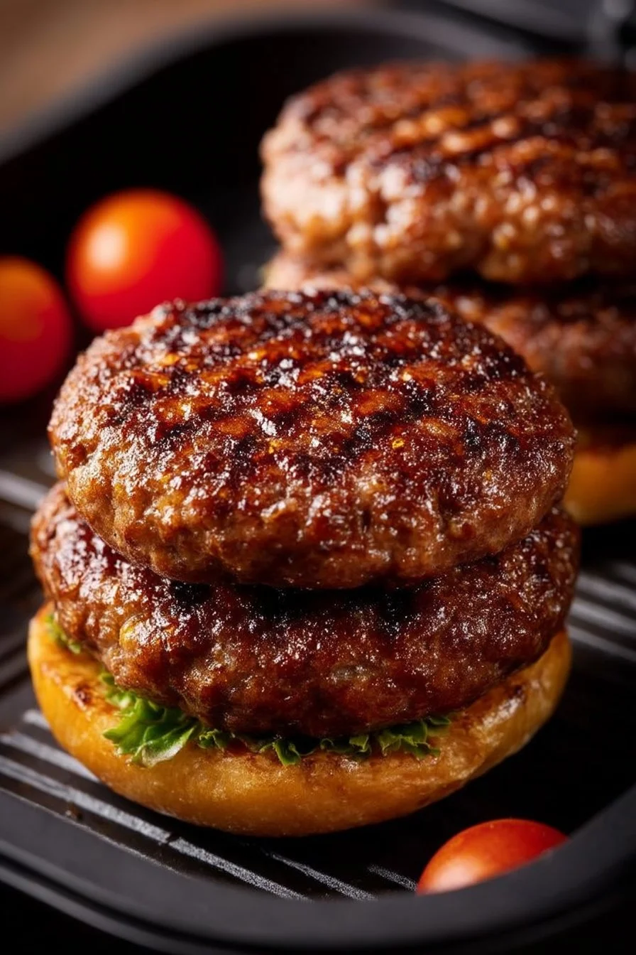 Luftfritteuse Hamburger-Patties