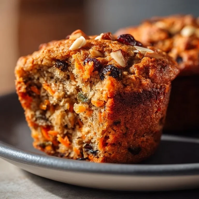 Leckere Morgen-Glory-Muffins mit Nüssen und Früchten