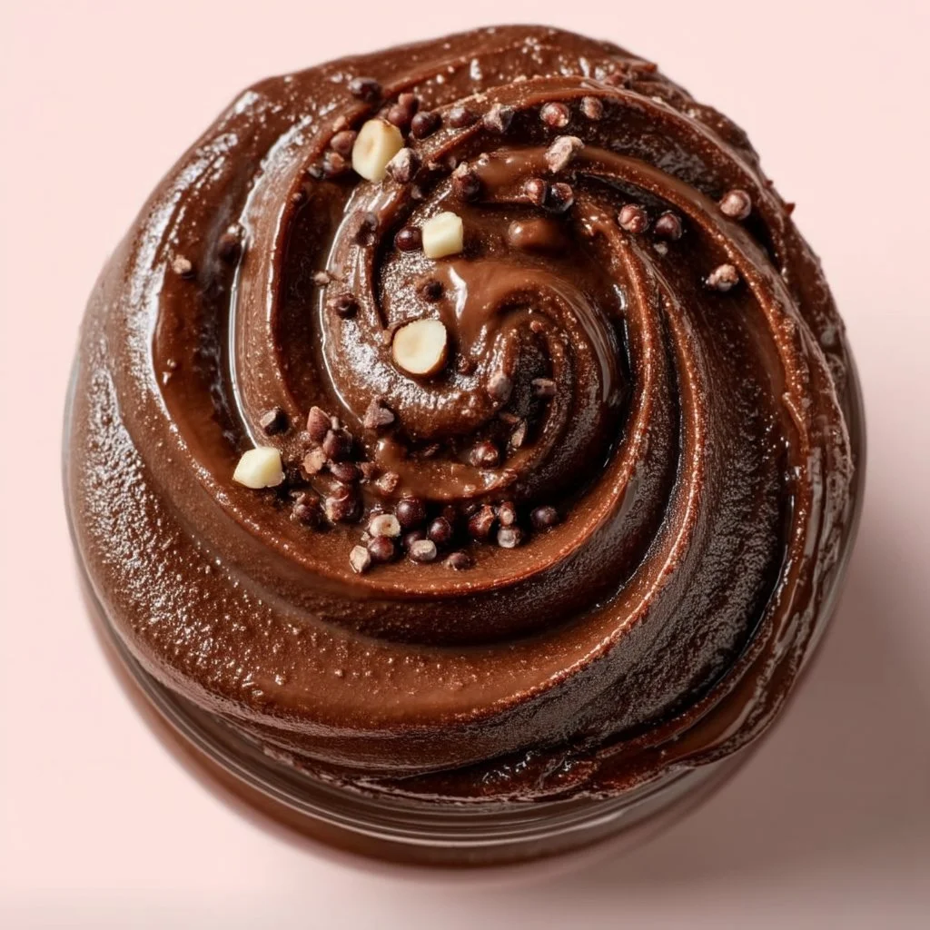 Schokoladen-Haselnuss-Keto-Aufstrich in einer Glasdose