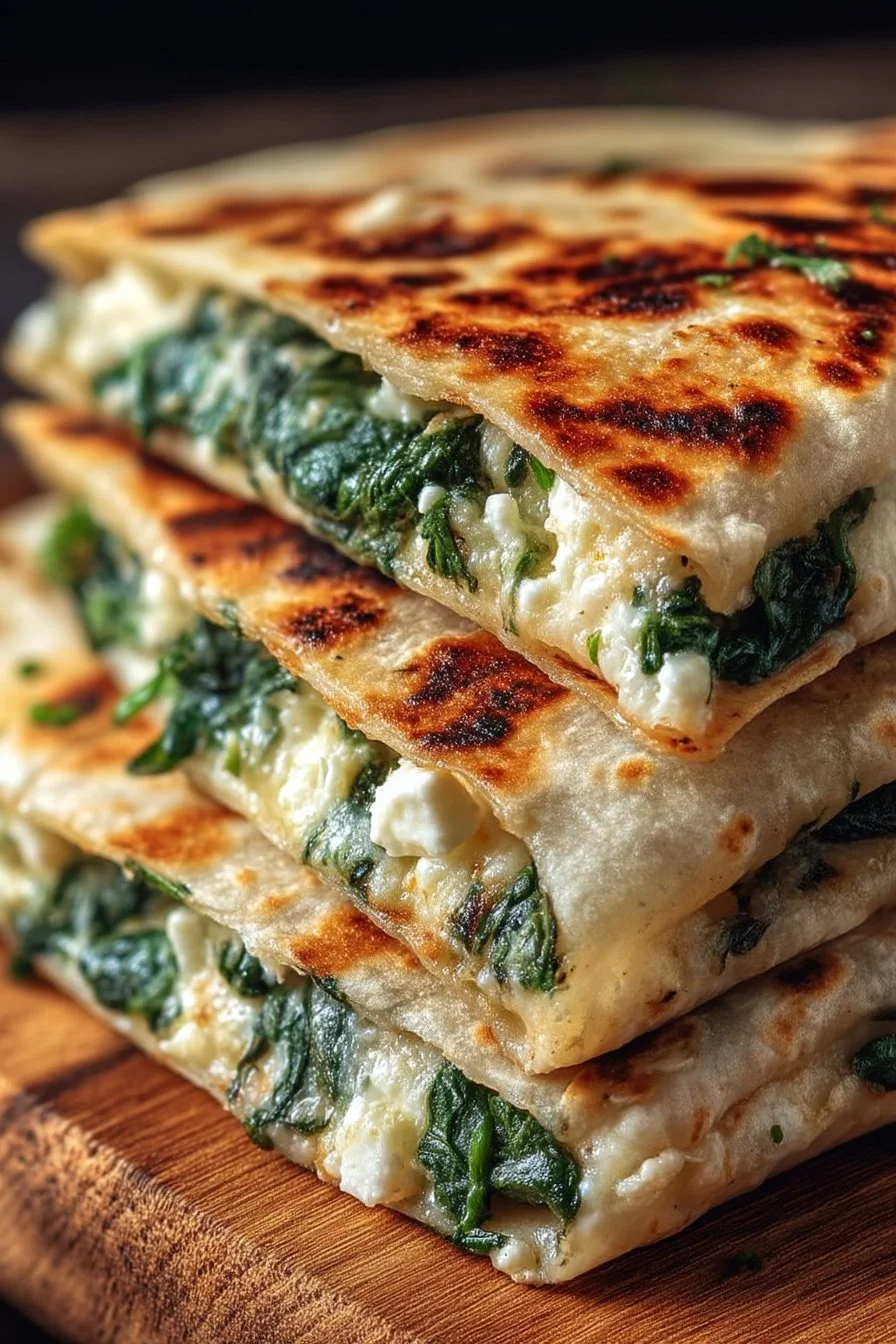 Spinat-Feta-Quesadillas