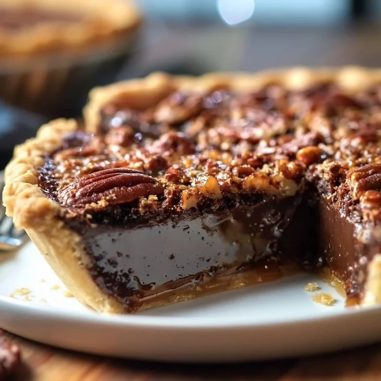 Texas Schokoladen-Pekannusskuchen mit Nüssen und Schokoladenglasur