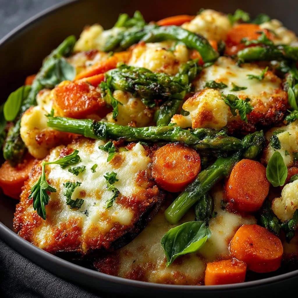 Überbackenes Auberginen-Parmesan