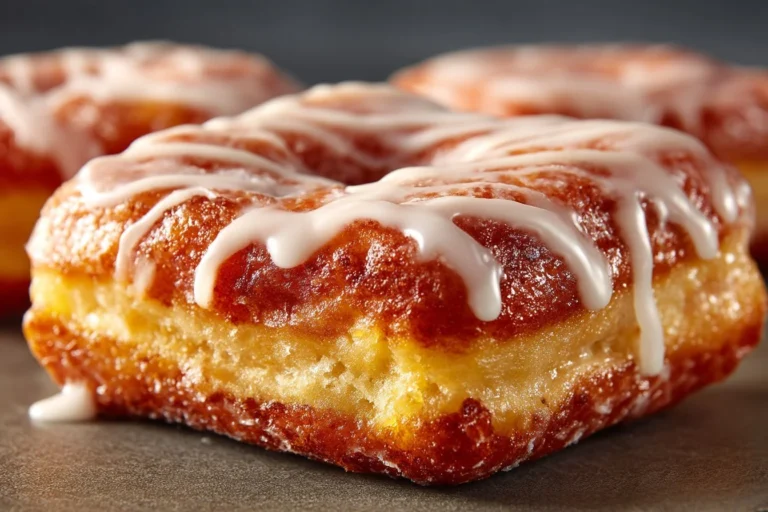 Weiche gebackene Ahorn-Donut-Riegel auf einem Teller