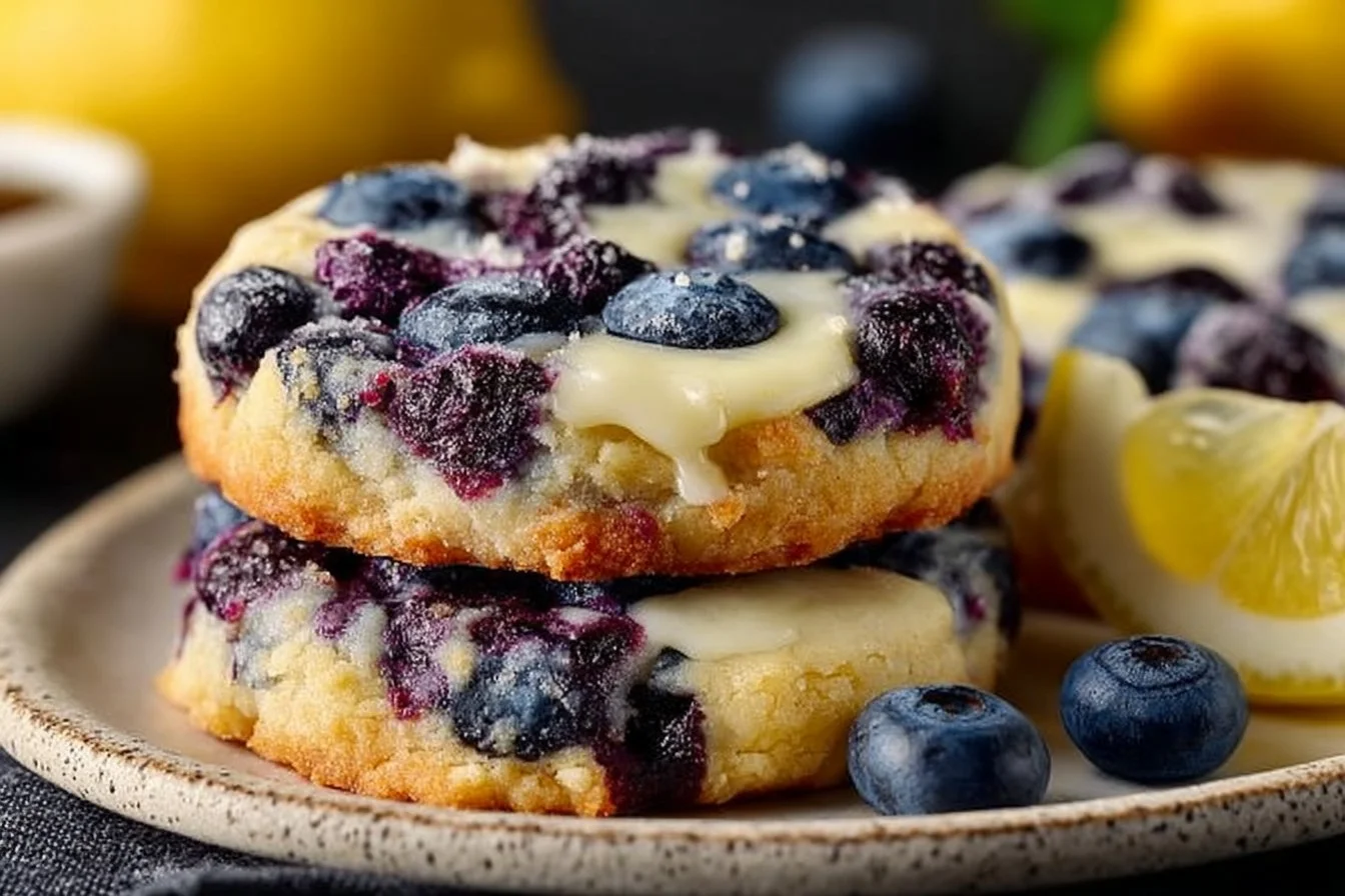 Zitronen-Blaubeer-Käsekuchen-Kekse