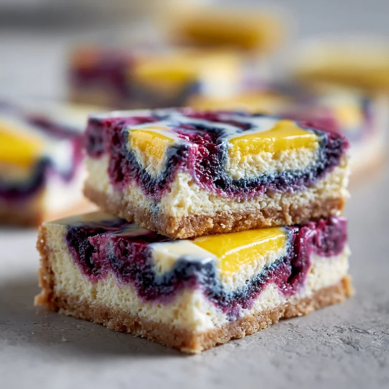 Zitronen-Blaubeer-Käsekuchen-Riegel mit frischen Zutaten