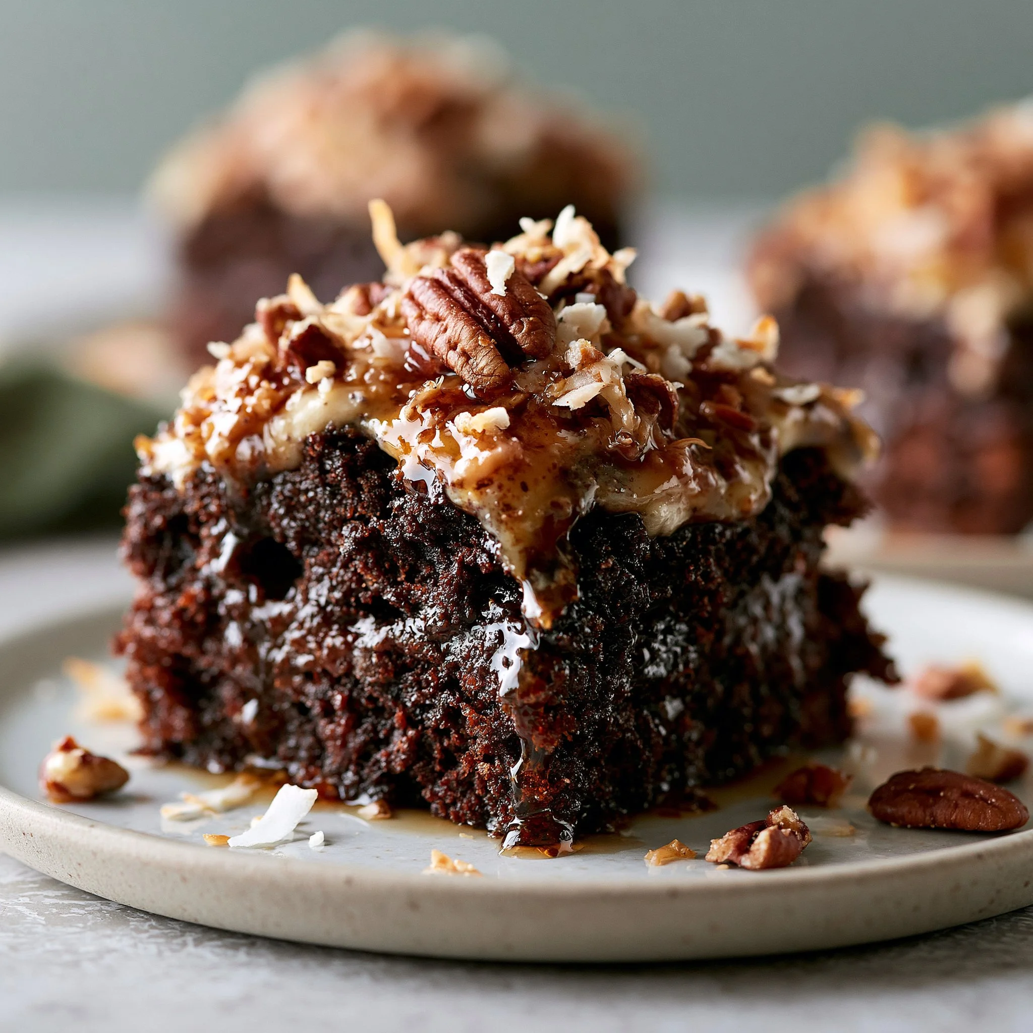 Deutscher Schokoladen Poke Kuchen