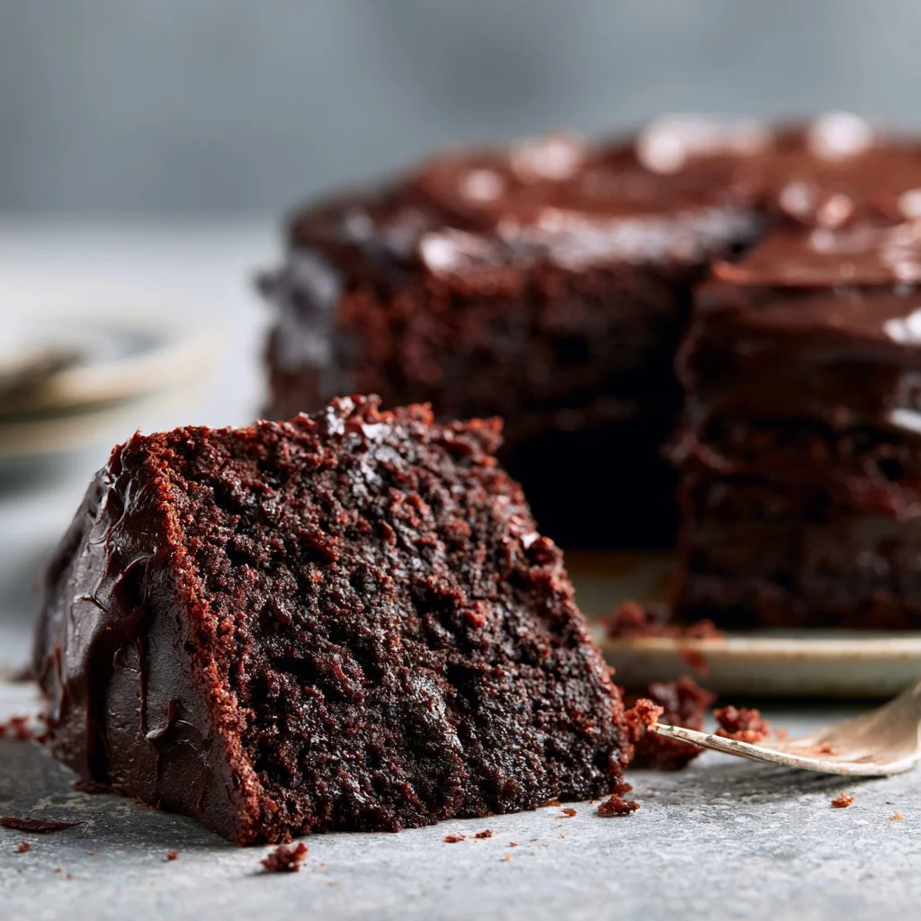 Easiest Chocolate Cake translates to "Einfachster Schokoladenkuchen" in German.