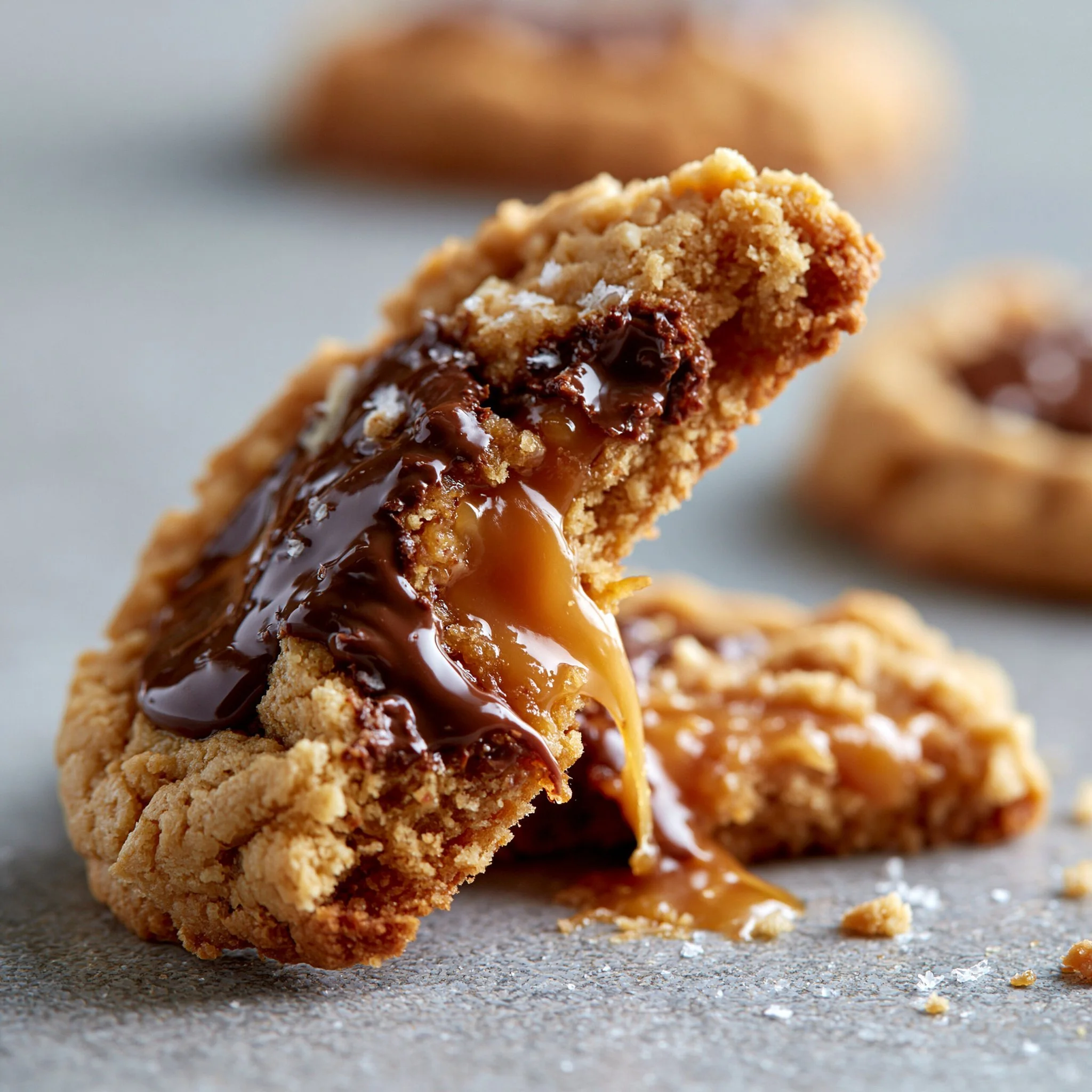 Erdnussbutter-Schokoladen-Karamell-Kekse