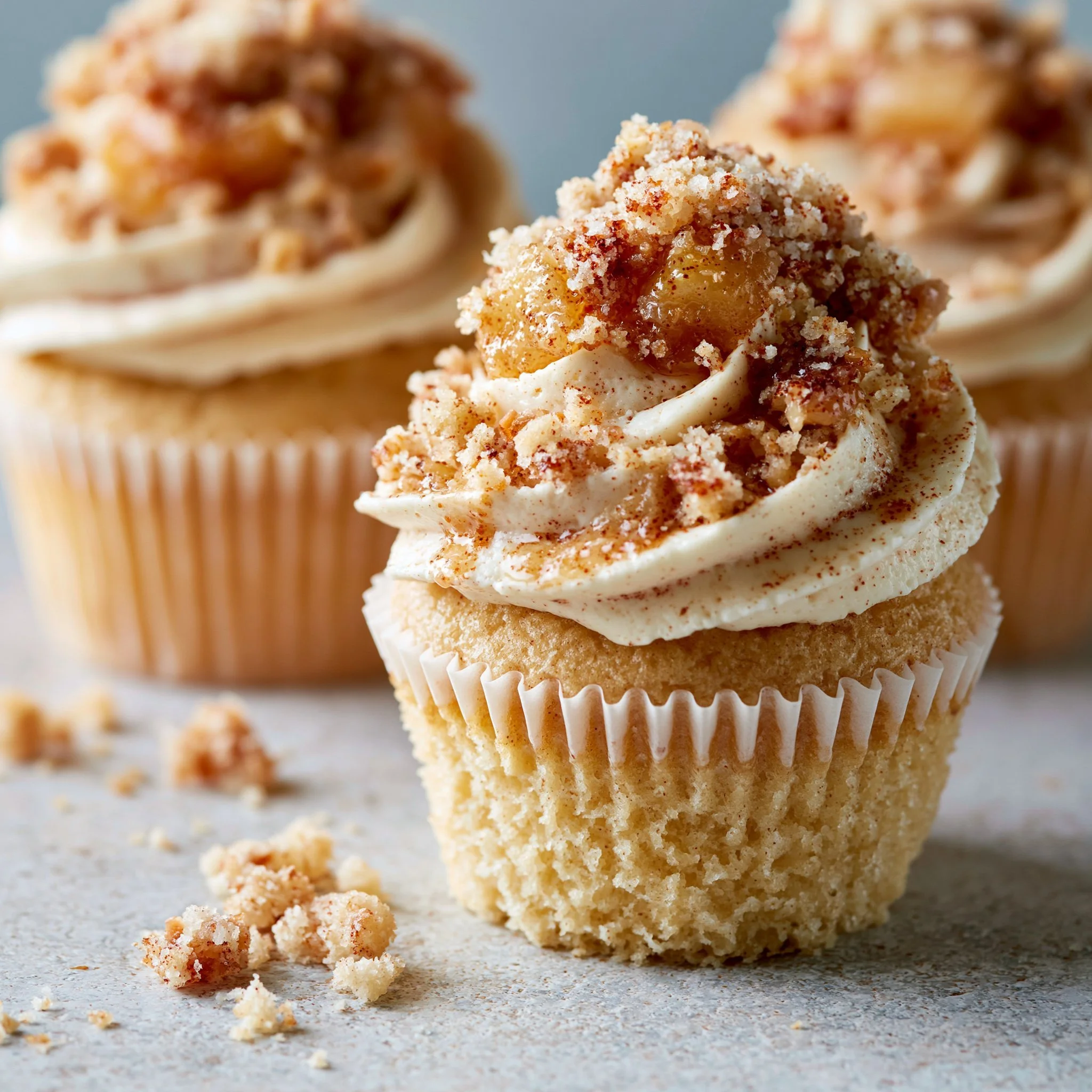 Apfel-Crumble-Cupcakes