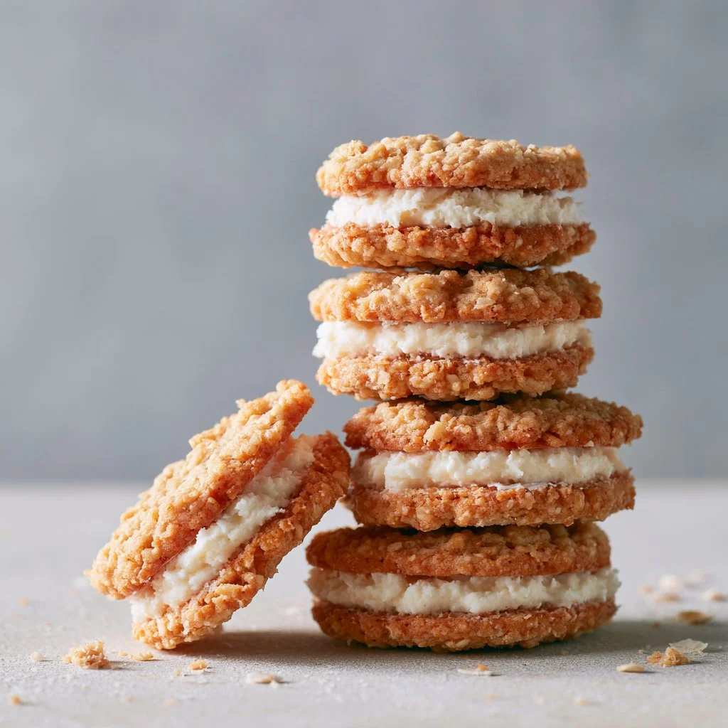 Hausgemachte Hafer-Creme-Kekse