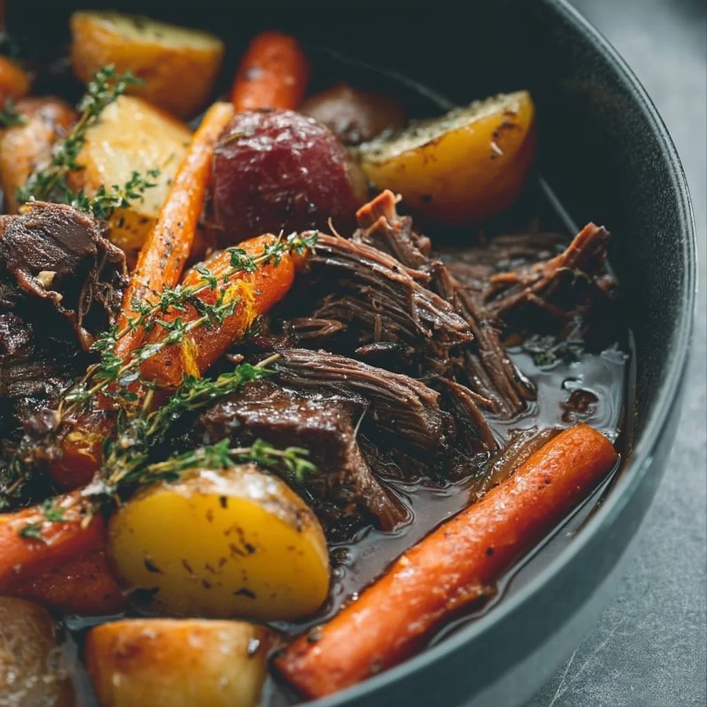 Schnelles Instant Pot Rindfleisch mit Kartoffeln und Karotten