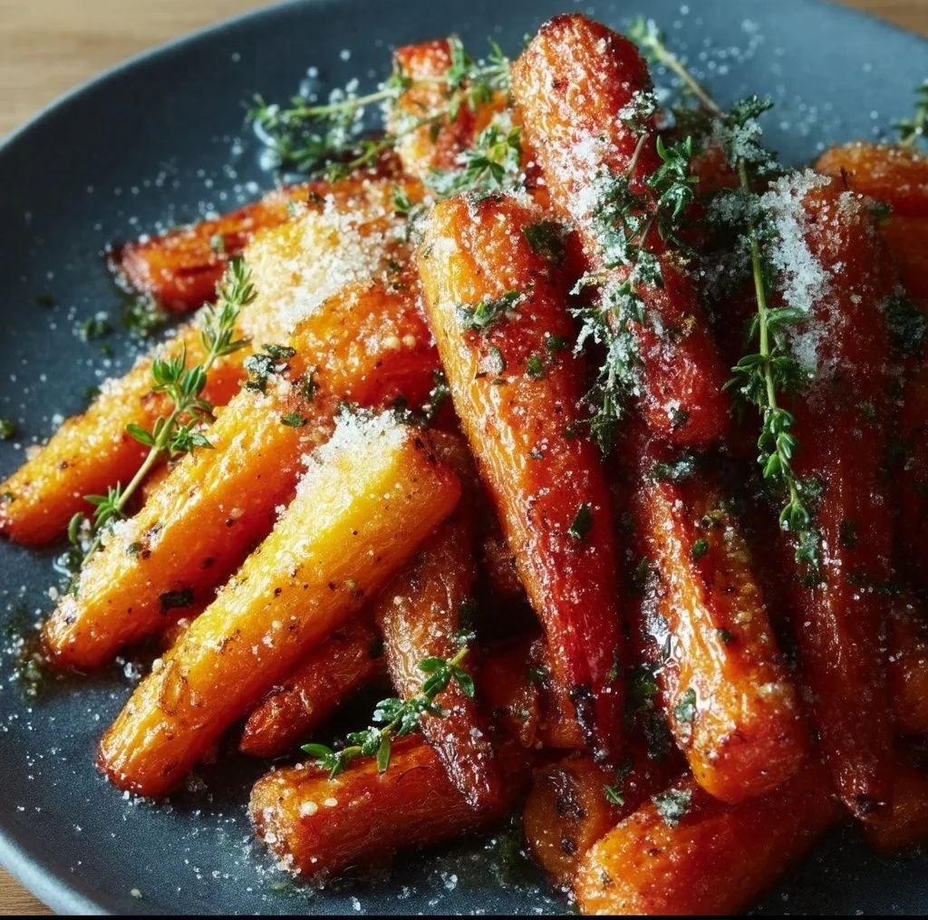 Honigglasierte Karotten aus der Heißluftfritteuse