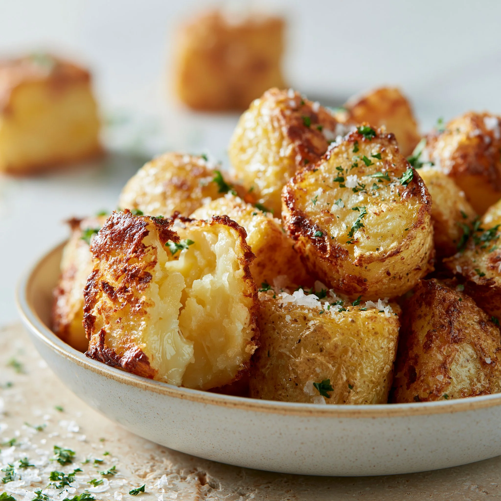 Krosse Kartoffeln aus der Heißluftfritteuse