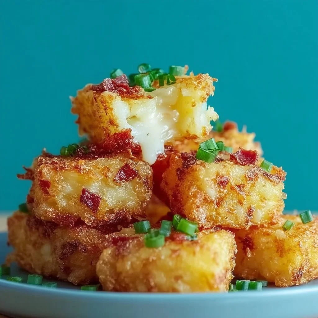 Krosse gefüllte Hashbrown-Bissen