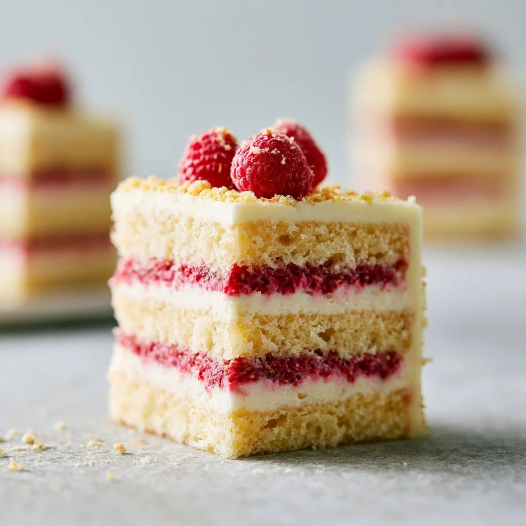 Weiße Schokoladen-Himbeer-Kuchen
