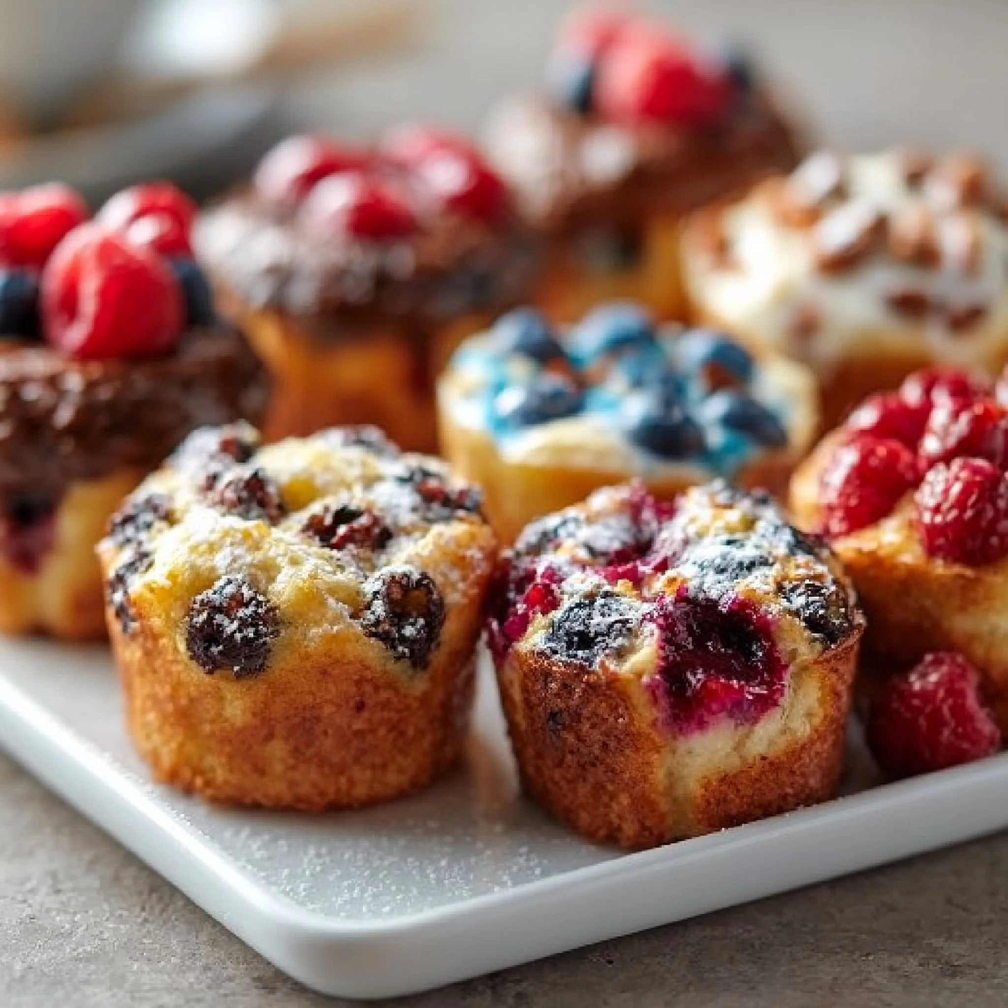 Pfannkuchen Muffins mit sechs Geschmäckern