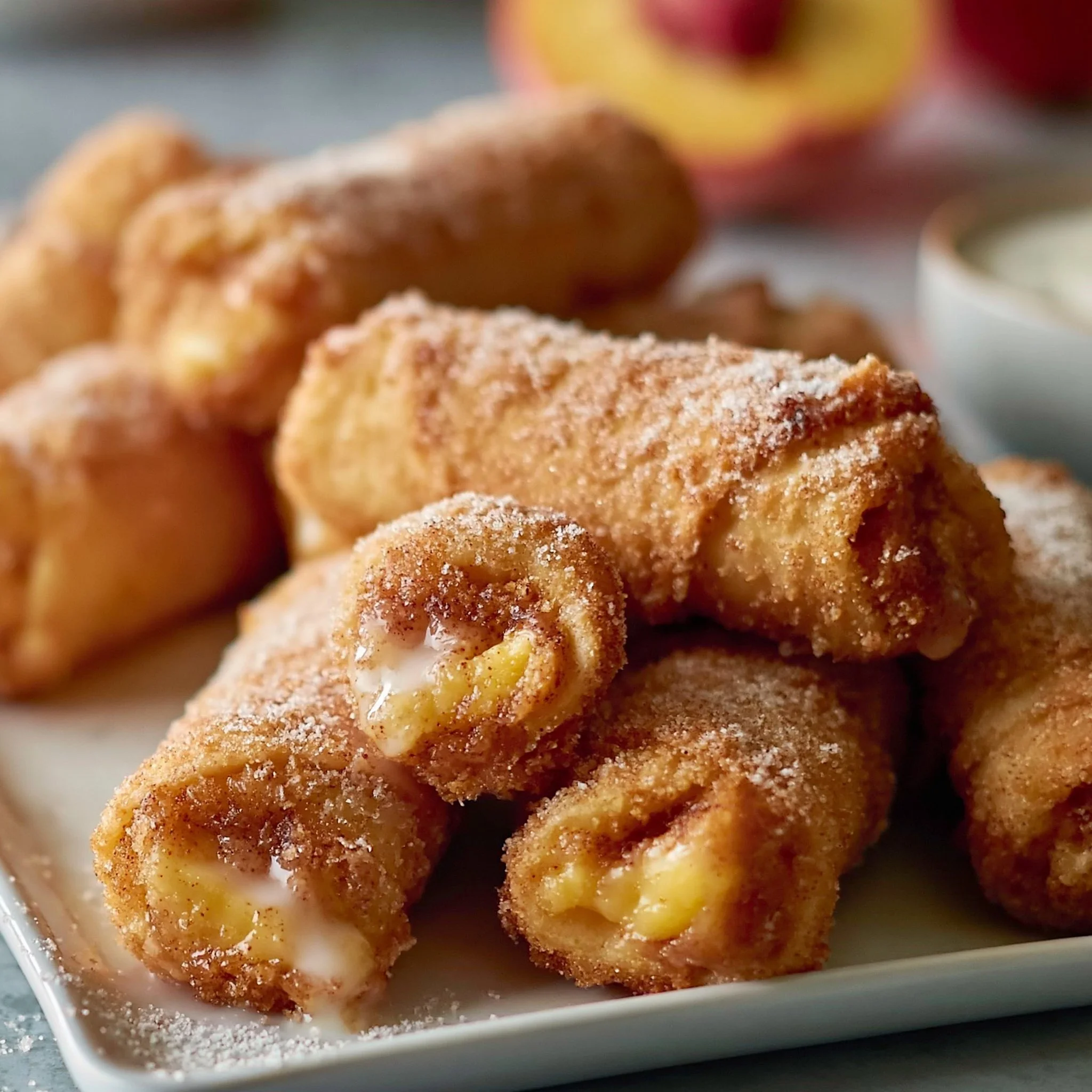 Pfirsich-Cobbler-Egg-Rolls