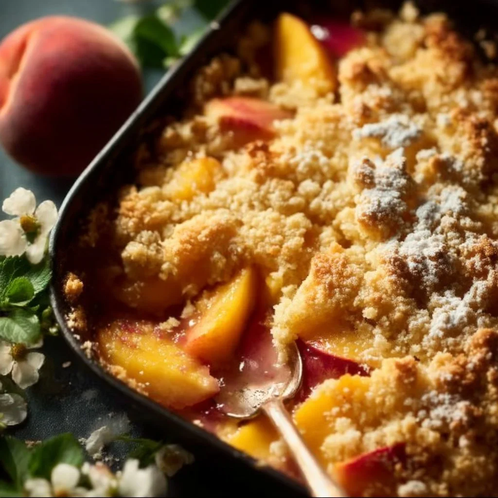 Pfirsich-Cobbler ohne Zucker – gesundes Rezept mit frischen Pfirsichen