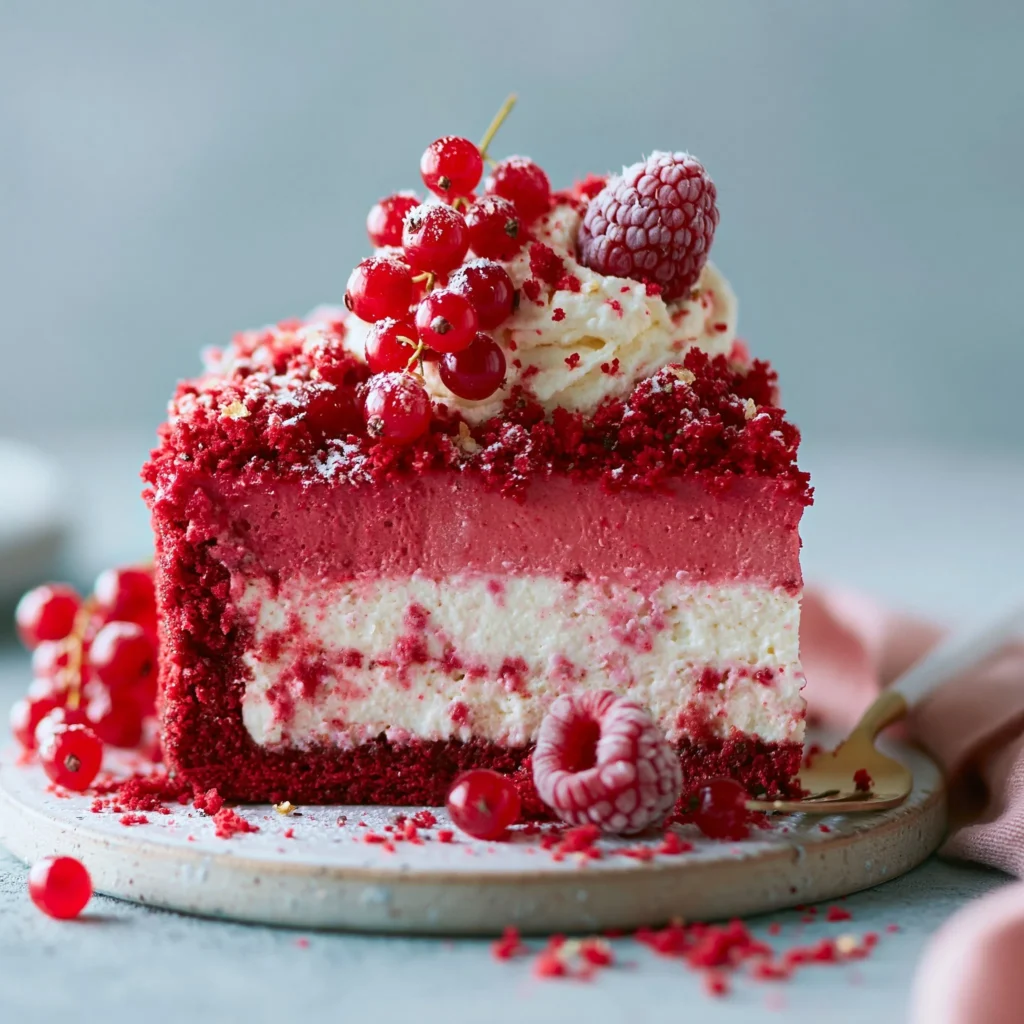Cremiger Red Velvet Käsekuchen nach Käsekuchen Rezept