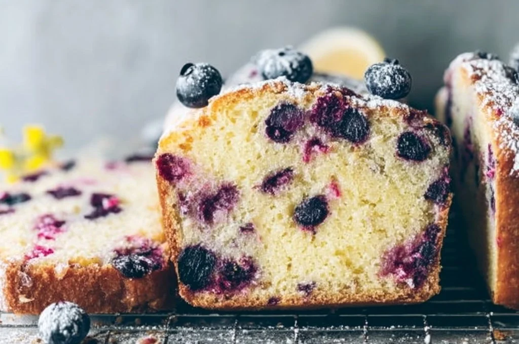 Zitronen-Blaubeer-Laibkuchen